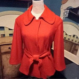 Red dressy 2/3 bell sleeved cap - small